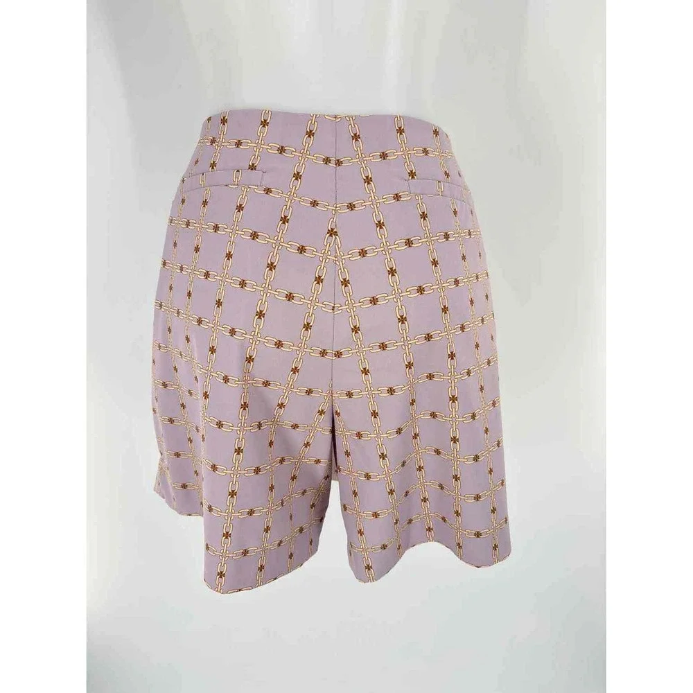 Size 10 Tory Burch Purple Print Skirt